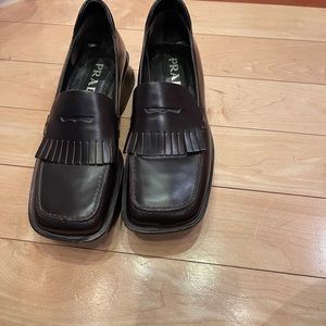 Prada platform loafers